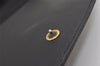 Authentic GUCCI Vintage Clutch Hand Bag Purse Leather Black 7446I