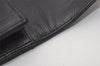 Authentic GUCCI Vintage Clutch Hand Bag Purse Leather Black 7446I