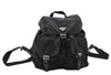 Authentic PRADA Vintage Nylon Tessuto Leather Backpack Purse Black 7449I