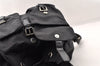 Authentic PRADA Vintage Nylon Tessuto Leather Backpack Purse Black 7449I