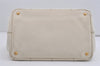 Authentic PRADA Vintage Canapa M Canvas 2Way Shoulder Hand Bag White 7450I