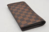 Authentic Louis Vuitton Damier Portefeuille Brazza Long Wallet N60017 LV 7451K