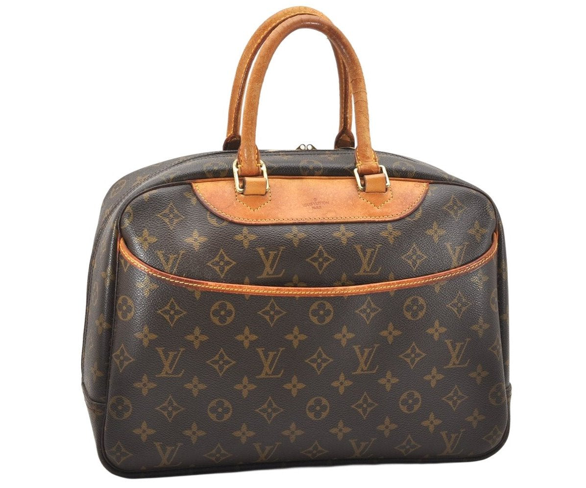 Authentic Louis Vuitton Monogram Deauville Hand Bag M47270 LV 7453K