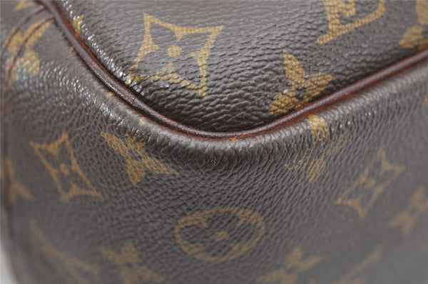 Authentic Louis Vuitton Monogram Deauville Hand Bag M47270 LV 7453K