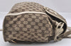 Authentic GUCCI Vintage Abbey Backpack GG Canvas Leather 141642 Brown 7454I