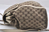 Authentic GUCCI Vintage Abbey Backpack GG Canvas Leather 141642 Brown 7454I