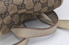 Authentic GUCCI Vintage Abbey Backpack GG Canvas Leather 141642 Brown 7454I