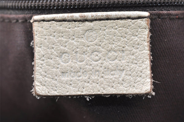 Authentic GUCCI Vintage Abbey Backpack GG Canvas Leather 141642 Brown 7454I