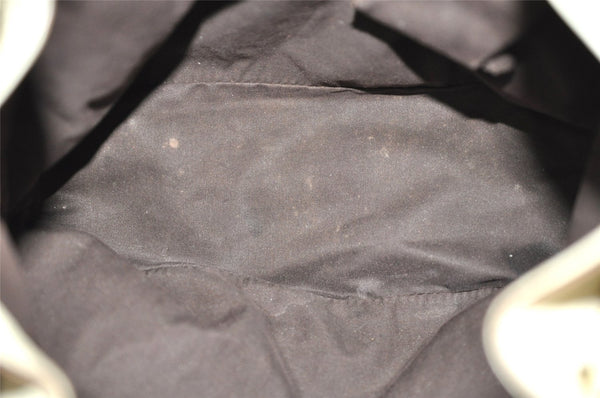 Authentic GUCCI Vintage Abbey Backpack GG Canvas Leather 141642 Brown 7454I