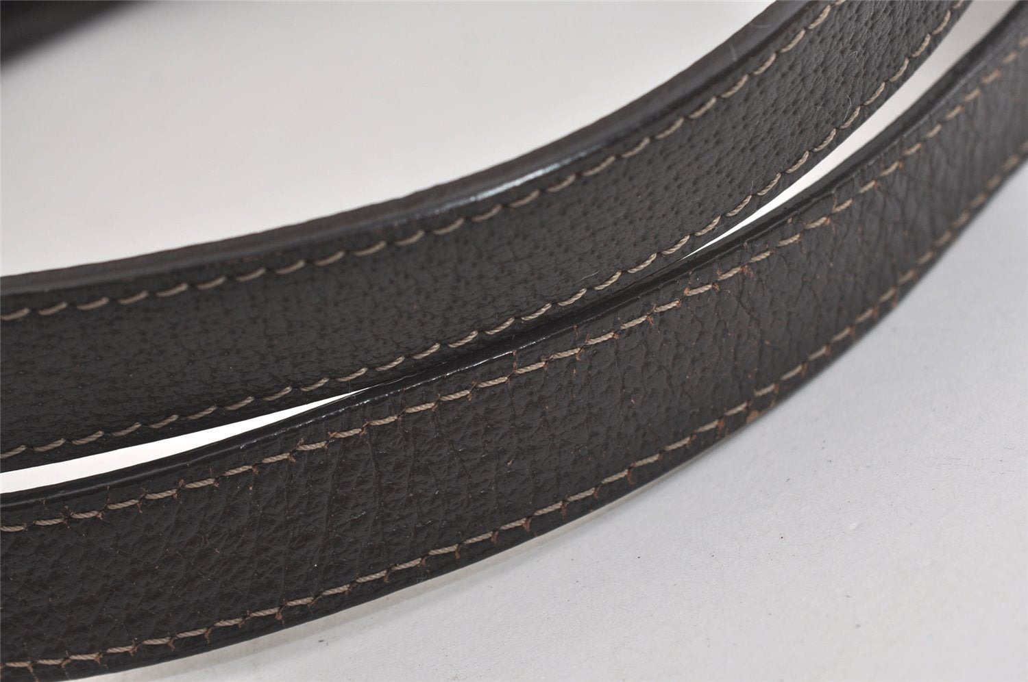 Authentic GUCCI Abbey Shoulder Tote Bag GG Canvas Leather 130736 Brown 7455I