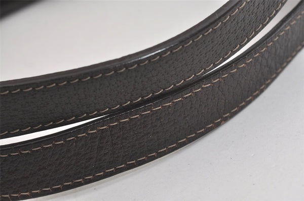 Authentic GUCCI Abbey Shoulder Tote Bag GG Canvas Leather 130736 Brown 7455I