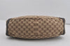 Authentic GUCCI Abbey Shoulder Tote Bag GG Canvas Leather 130736 Brown 7455I