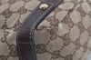 Authentic GUCCI Abbey Shoulder Tote Bag GG Canvas Leather 130736 Brown 7455I