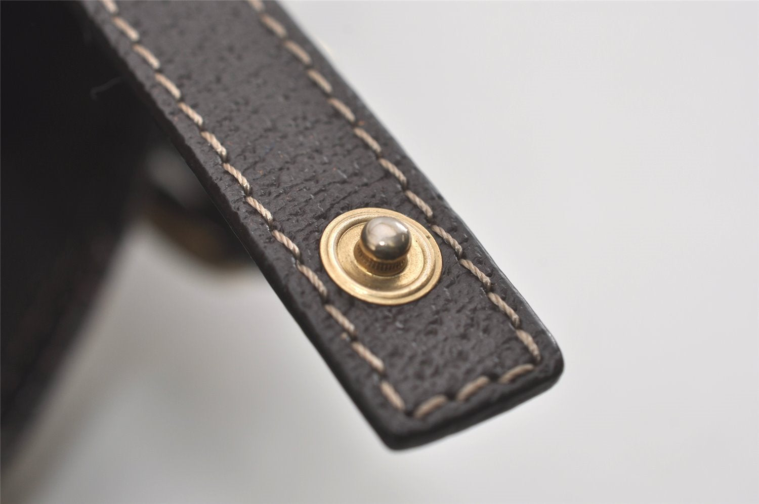 Authentic GUCCI Abbey Shoulder Tote Bag GG Canvas Leather 130736 Brown 7455I