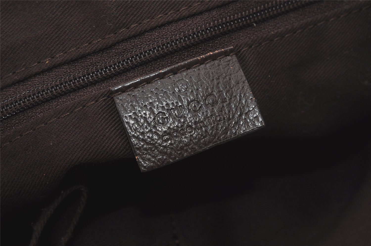 Authentic GUCCI Abbey Shoulder Tote Bag GG Canvas Leather 130736 Brown 7455I