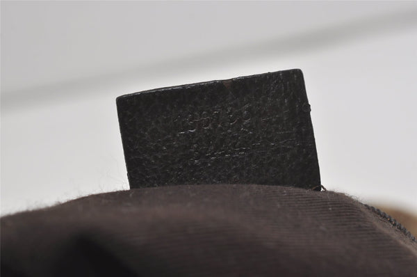 Authentic GUCCI Abbey Shoulder Tote Bag GG Canvas Leather 130736 Brown 7455I