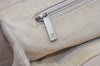 Authentic CHANEL New Travel Line Shoulder Tote Bag Nylon Leather Beige 7456I