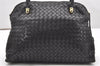 Authentic BOTTEGA VENETA Intrecciato Leather Shoulder Hand Bag Black Junk 7456K