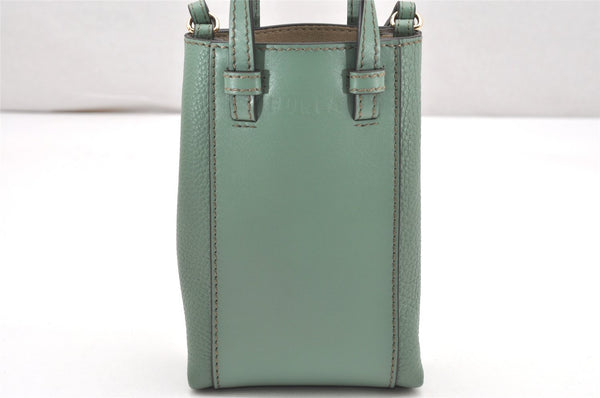 Authentic FURLA Vintage Leather 2Way Shoulder Hand Bag Purse Green 7457K