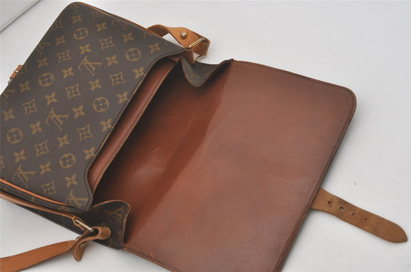 Authentic Louis Vuitton Monogram Cartouchiere GM Shoulder Bag Old Model 7463I