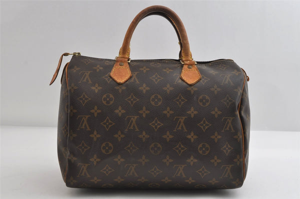 Authentic Louis Vuitton Monogram Speedy 30 Hand Boston Bag M41526 LV 7464I