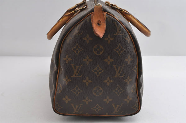 Authentic Louis Vuitton Monogram Speedy 30 Hand Boston Bag M41526 LV 7464I