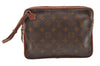 Authentic Louis Vuitton Monogram Pochette Sport Clutch Hand Bag Old Model 7465I