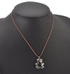 Authentic SWAROVSKI Leather Cord Necklace Bear Motif Clear Brown 7465K