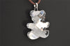 Authentic SWAROVSKI Leather Cord Necklace Bear Motif Clear Brown 7465K