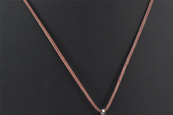 Authentic SWAROVSKI Leather Cord Necklace Bear Motif Clear Brown 7465K