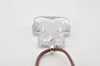 Authentic SWAROVSKI Leather Cord Necklace Bear Motif Clear Brown 7465K