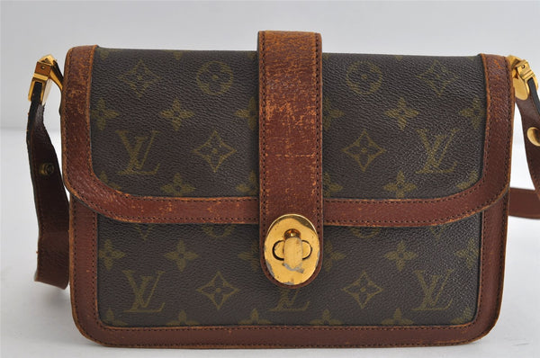 Authentic Louis Vuitton Monogram Sac Vendome Shoulder Cross Bag Old Model 7466I