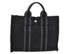 Authentic HERMES Fourre Tout PM Vintage Hand Tote Bag Canvas Black 7468H