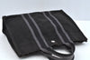 Authentic HERMES Fourre Tout PM Vintage Hand Tote Bag Canvas Black 7468H