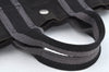 Authentic HERMES Fourre Tout PM Vintage Hand Tote Bag Canvas Black 7468H