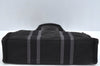Authentic HERMES Fourre Tout PM Vintage Hand Tote Bag Canvas Black 7468H
