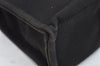 Authentic HERMES Fourre Tout PM Vintage Hand Tote Bag Canvas Black 7468H