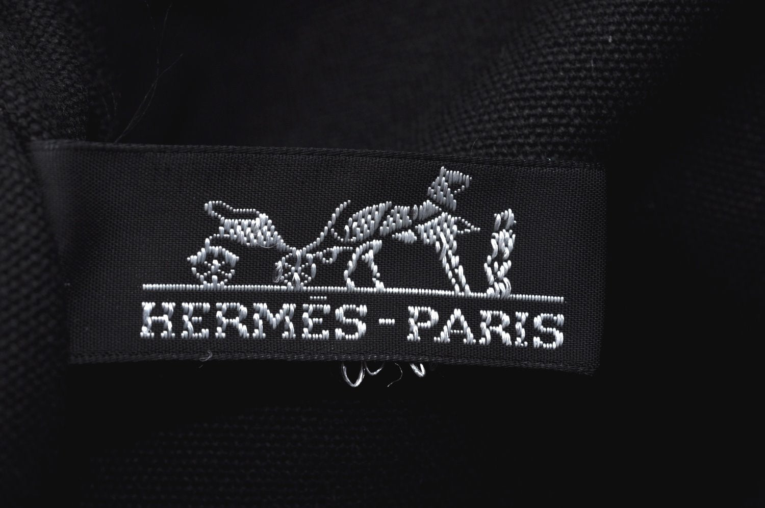 Authentic HERMES Fourre Tout PM Vintage Hand Tote Bag Canvas Black 7468H