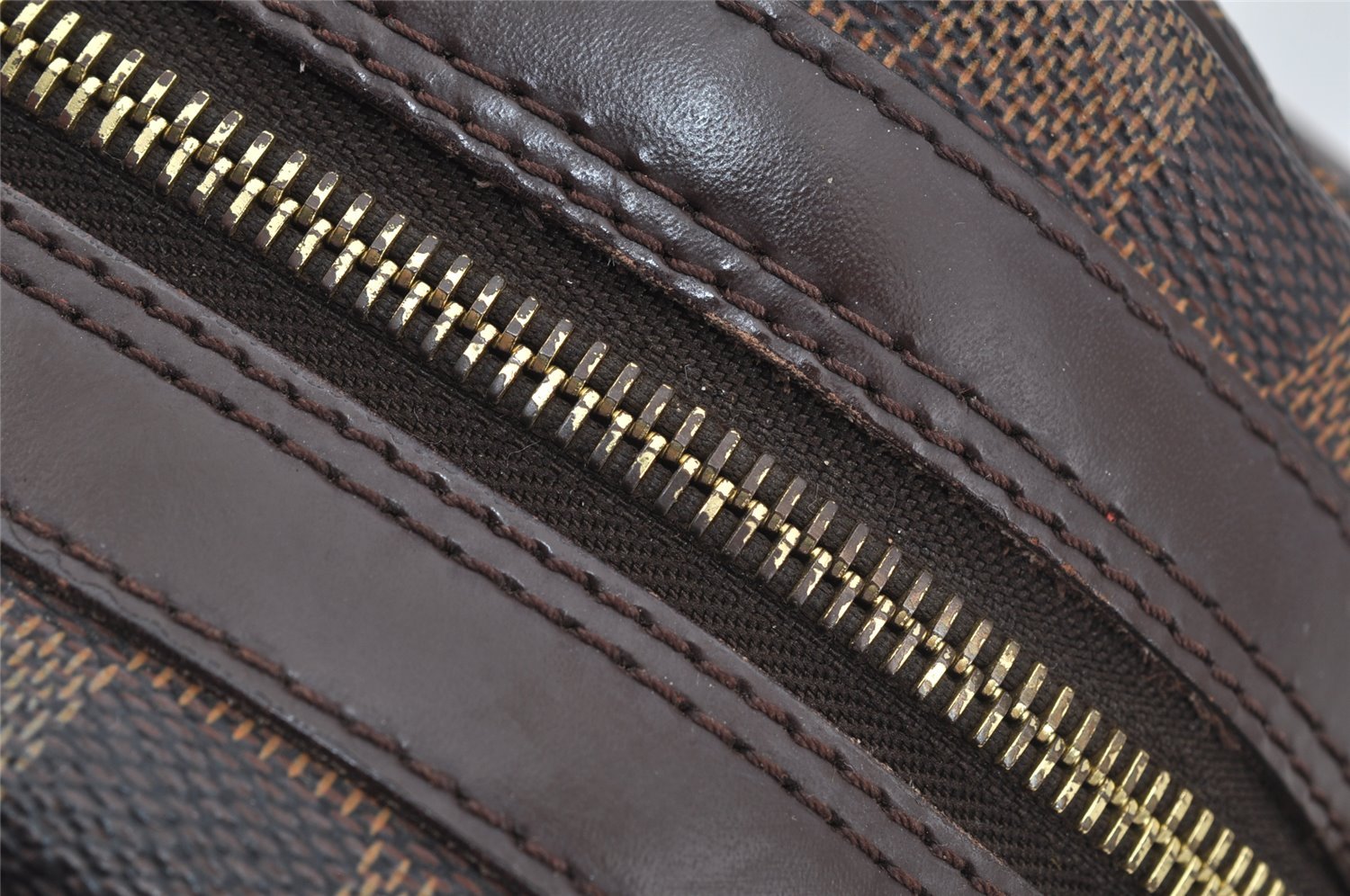 Authentic Louis Vuitton Damier Duomo Hand Boston Bag Purse N60008 LV 7468I