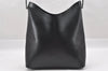 Authentic GUCCI Vintage Shoulder Bag Purse Leather Black 7469I