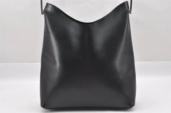 Authentic GUCCI Vintage Shoulder Bag Purse Leather Black 7469I