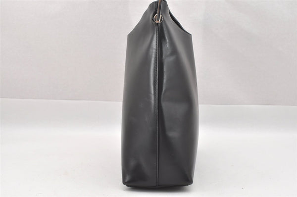 Authentic GUCCI Vintage Shoulder Bag Purse Leather Black 7469I