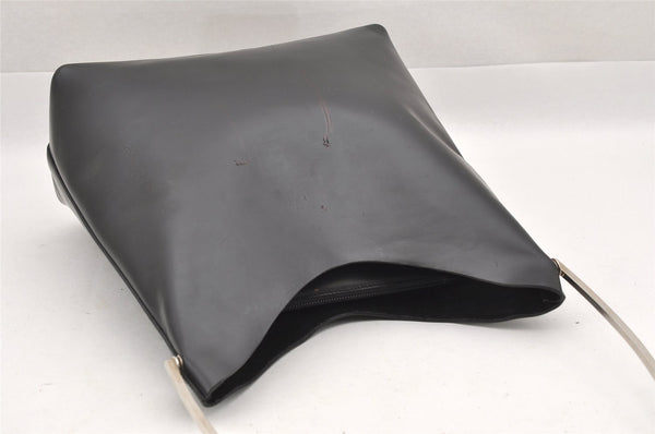 Authentic GUCCI Vintage Shoulder Bag Purse Leather Black 7469I