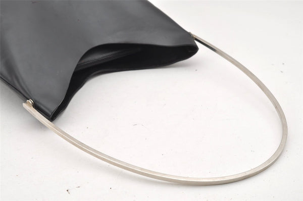 Authentic GUCCI Vintage Shoulder Bag Purse Leather Black 7469I