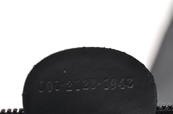 Authentic GUCCI Vintage Shoulder Bag Purse Leather Black 7469I