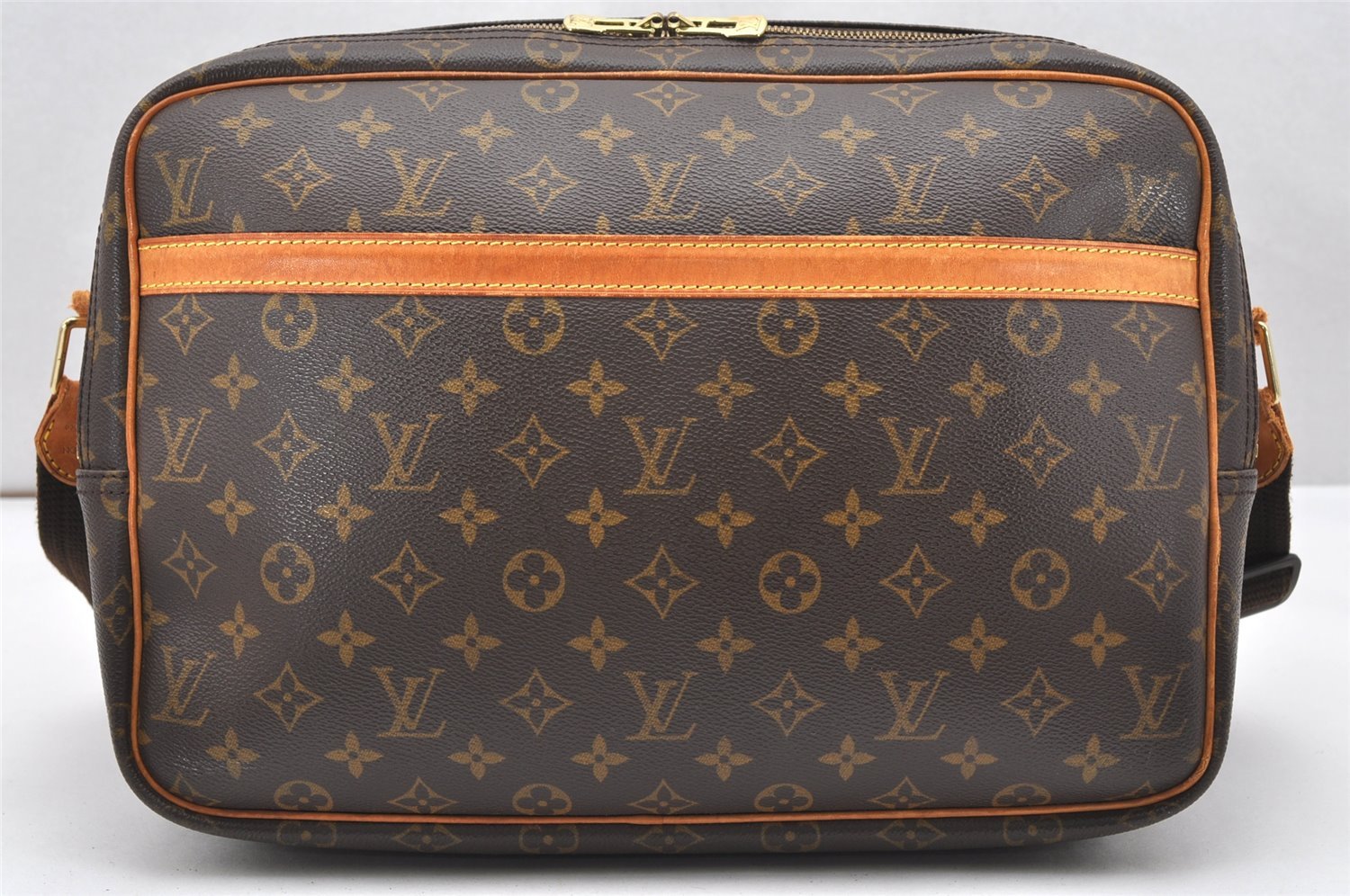 Authentic Louis Vuitton Monogram Reporter GM Shoulder Cross Bag M45252 LV 7470K