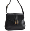 Authentic GUCCI Vintage Shoulder Bag Purse Leather Black 7471I