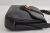 Authentic GUCCI Vintage Shoulder Bag Purse Leather Black 7471I