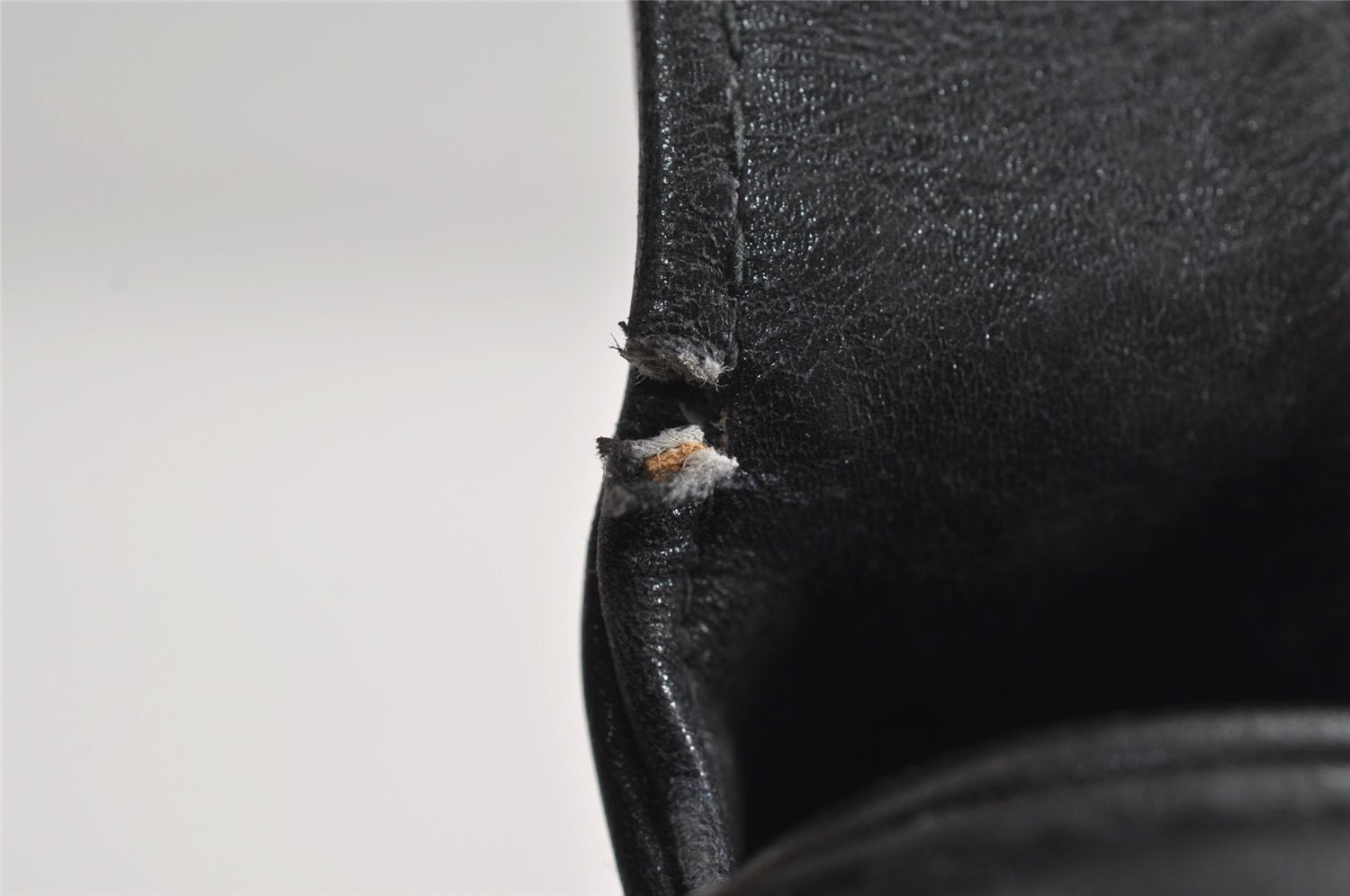 Authentic GUCCI Vintage Shoulder Bag Purse Leather Black 7471I