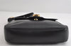 Authentic GUCCI Vintage Shoulder Bag Purse Leather Black 7471I